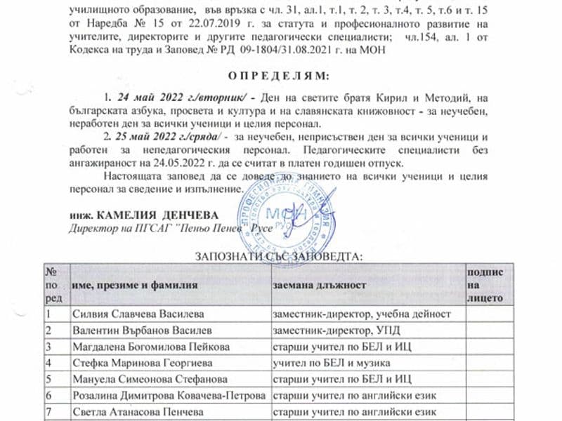 Ден на светите братя Кирил и Методий, на българската азбука, просвета и култура и славянската книжовност